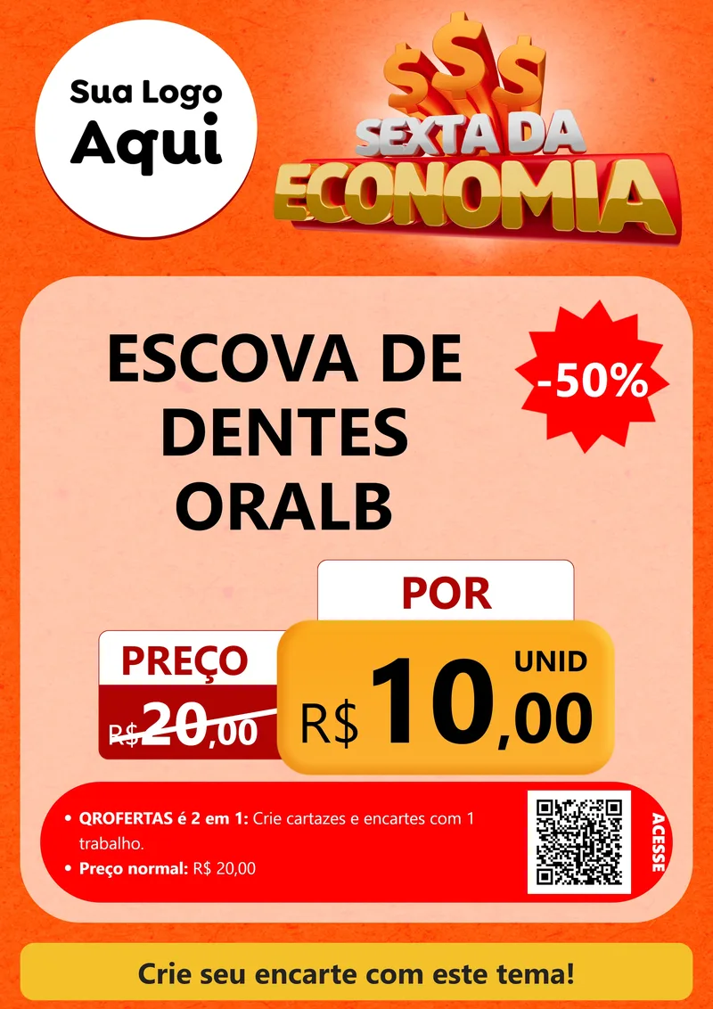 Modelo de Cartaz para Cartaz A4 Vertical com o tema Sexta da Economia para Higiene Pessoal