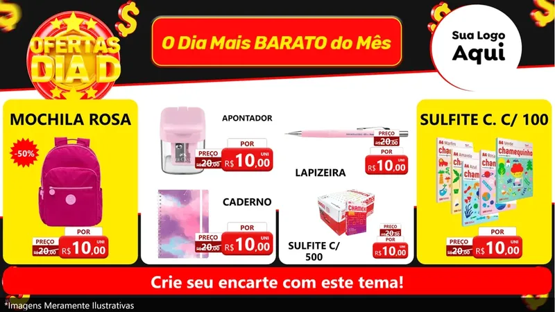 Modelo de TV para TV Horizontal com o tema Dia D para Papelaria