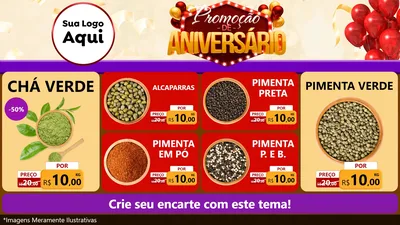 Modelo de TV para TV Horizontal com o tema Promoção de Aniversário para Produtos Naturais