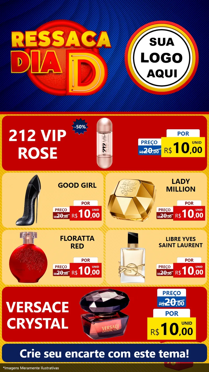 Modelo de TV para TV Vertical com o tema Ressaca Dia D para Perfumes