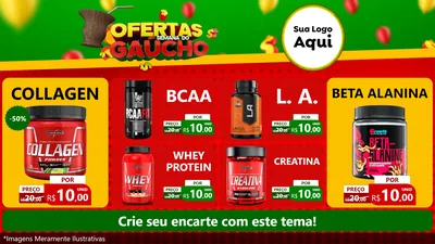 Modelo de TV para TV Horizontal com o tema Ofertas Semana Do Gaúcho para Suplementos alimentares