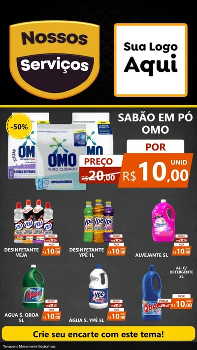 Modelo de Rede Social para Stories com o tema Nossos Serviços para Produtos de Limpeza