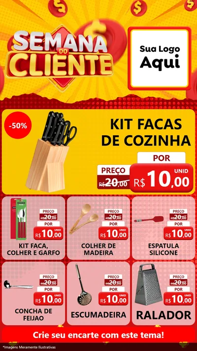 Modelo de Rede Social para Stories com o tema Semana do Cliente para Utilidades Domésticas