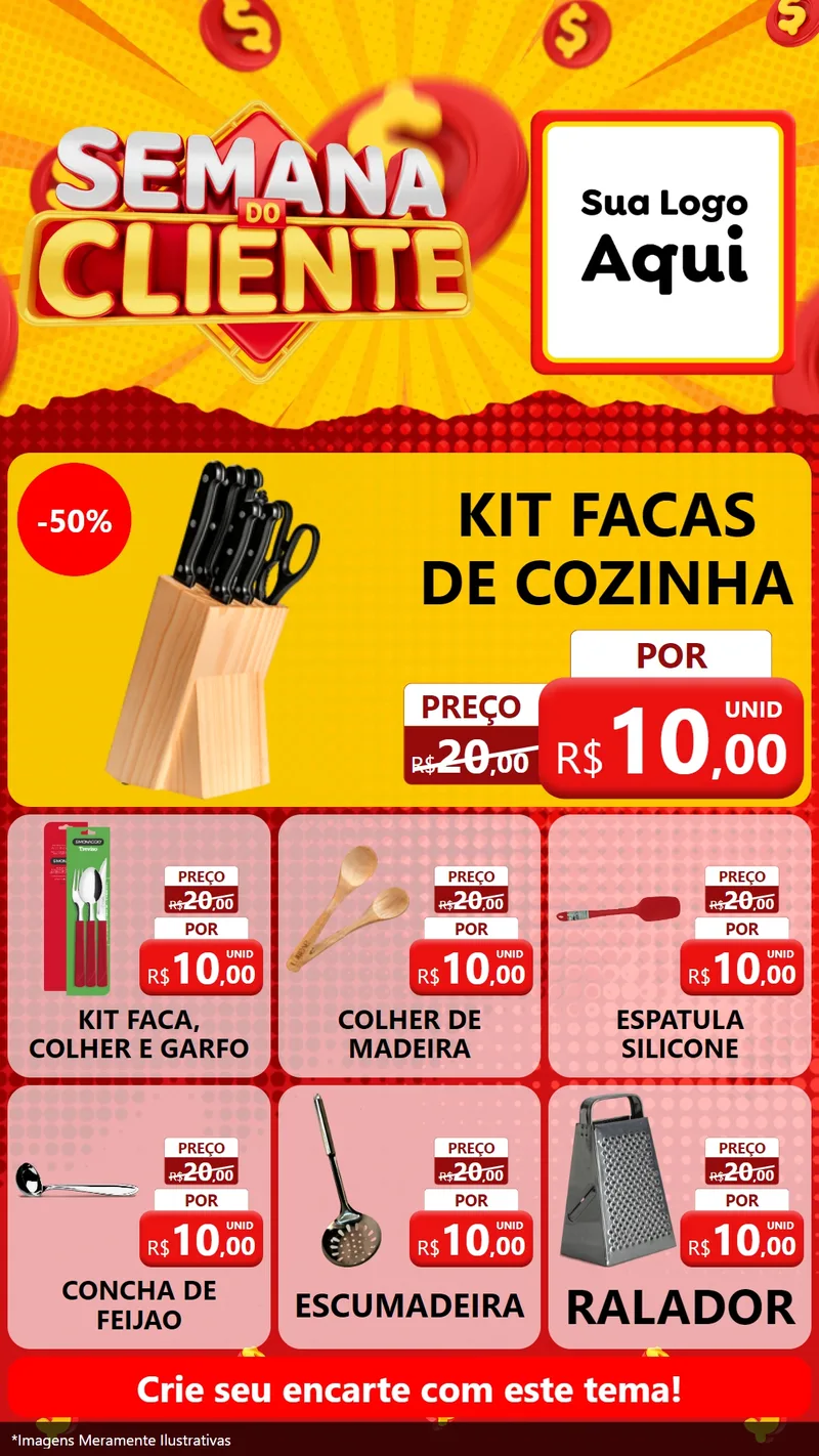Modelo de Rede Social para Stories com o tema Semana do Cliente para Utilidades Domésticas