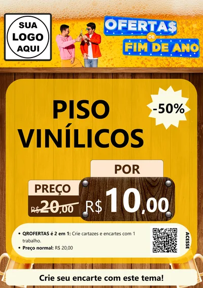 Modelo de Cartaz para Cartaz A4 Vertical com o tema Ofertas de Fim de Ano para Material para Construção