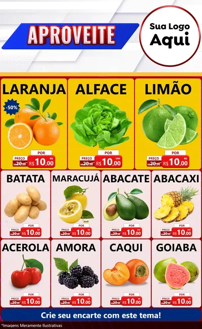 Modelo de Encarte para Encarte Grande com o tema Aproveite para Hortifrúti