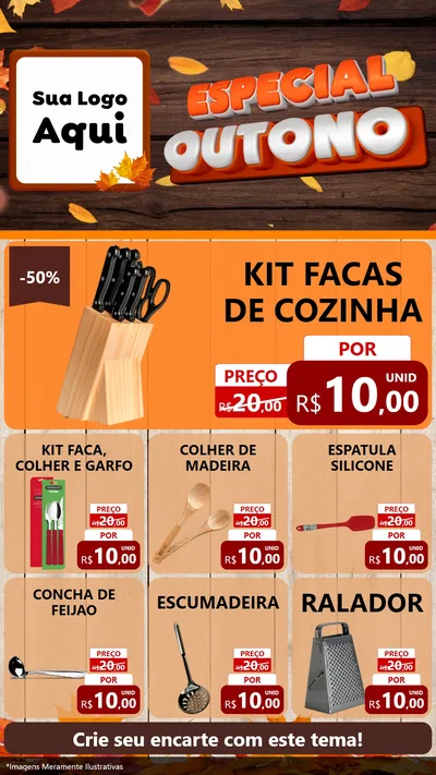 Modelo de Rede Social para Stories com o tema Especial Outono para Utilidades Domésticas