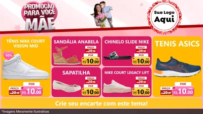 Modelo de TV para TV Horizontal com o tema Promoção Para Você Mãe para Calçados