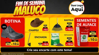 Modelo de TV para TV Horizontal com o tema Final de Semana Maluco para Agropecuária