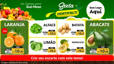 Modelo de TV para TV Horizontal com o tema Sexta hortifruti para Hortifrúti