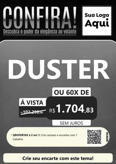 Modelo de Cartaz para Cartaz A4 Vertical com o tema Confira! Descubra o poder da elegância ao volante. para Concessionaria de Carros