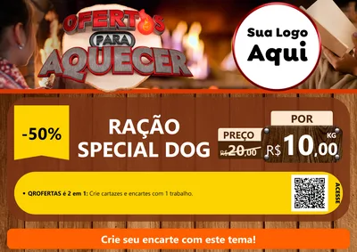 Modelo de Cartaz para Cartaz A4 Horizontal com o tema Ofertas Para Aquecer para Pet Shop