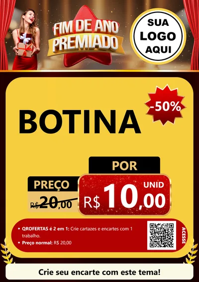 Modelo de Cartaz para Cartaz A4 Vertical com o tema Fim de Ano Premiado para Agropecuária