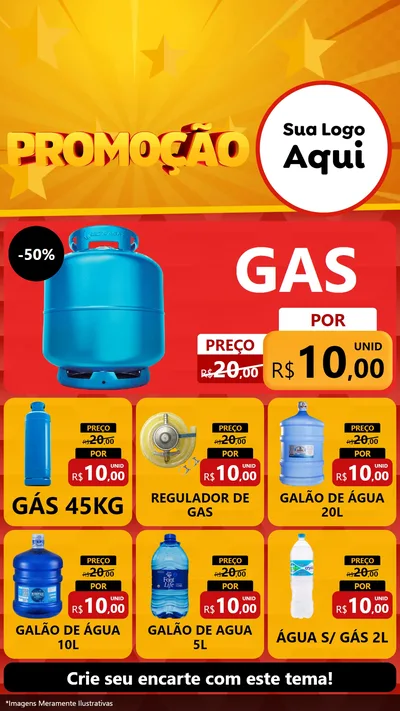 Modelo de Rede Social para Stories com o tema Promoção para Água e gás