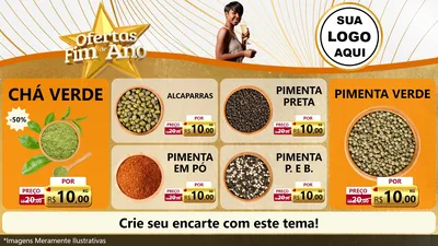 Modelo de TV para TV Horizontal com o tema Ofertas Fim de Ano para Produtos Naturais