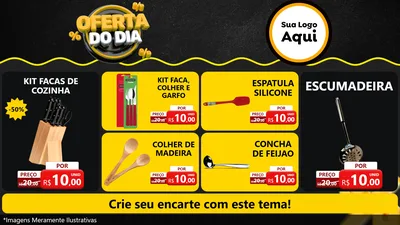 Modelo de TV para TV Horizontal com o tema Oferta Do Dia para Utilidades Domésticas