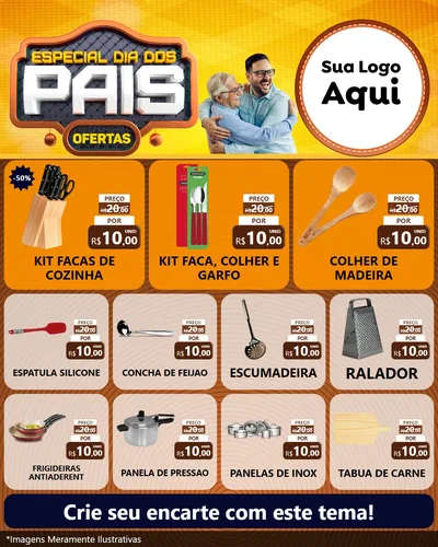 Modelo de Rede Social para Feed Instagram com o tema Especial Dia dos Pais para Utilidades Domésticas