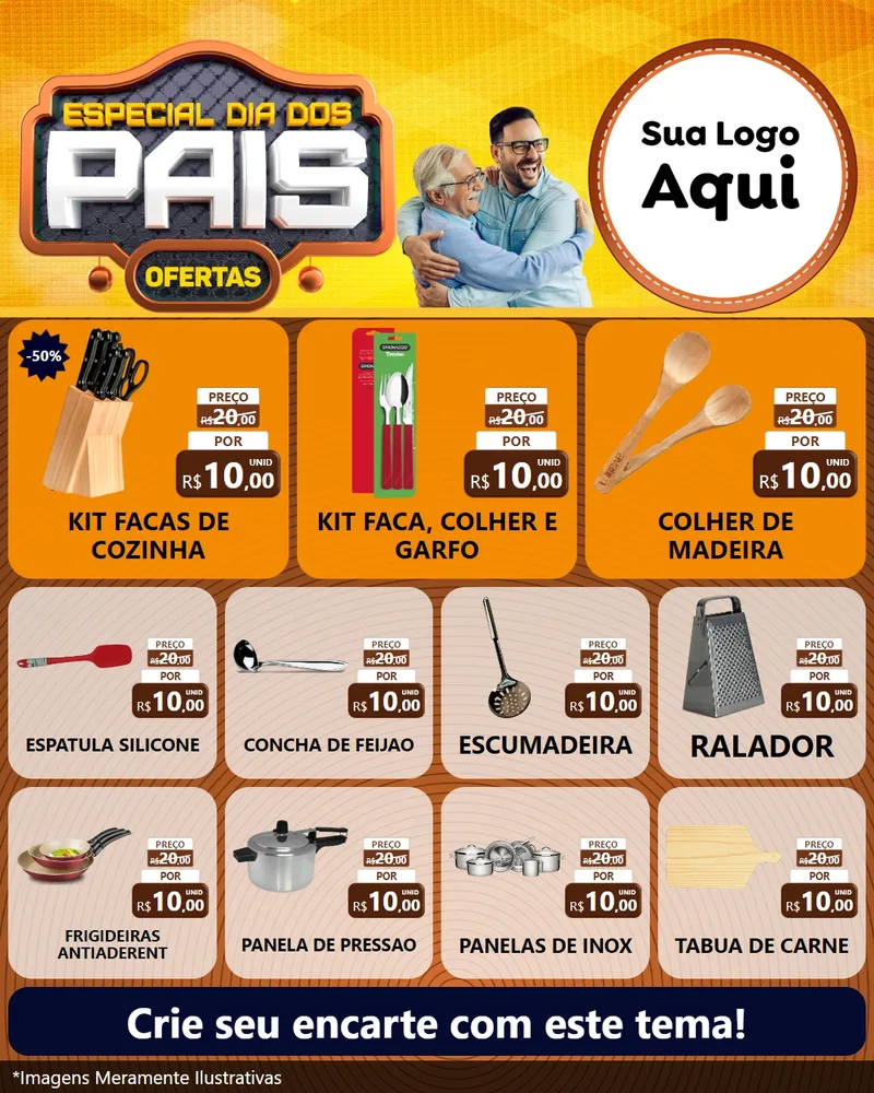 Modelo de Rede Social para Feed Instagram com o tema Especial Dia dos Pais para Utilidades Domésticas