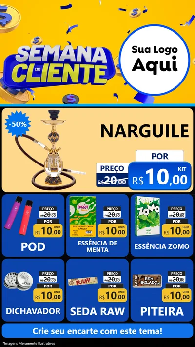 Modelo de Rede Social para Stories com o tema Semana do Cliente para Tabacaria
