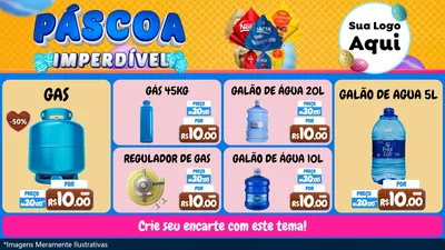 Modelo de TV para TV Horizontal com o tema Páscoa Imperdível para Água e gás