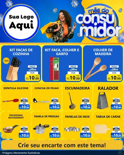 Modelo de Rede Social para Feed Instagram com o tema Mês do Consumidor para Utilidades Domésticas