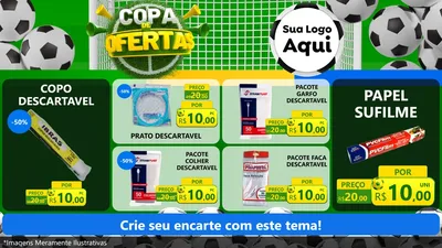 Modelo de TV para TV Horizontal com o tema Copa De Ofertas para Embalagens