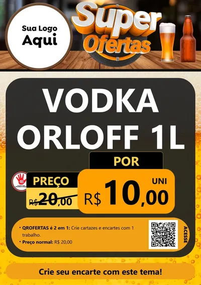 Modelo de Cartaz para Cartaz A4 Vertical com o tema Super Ofertas - Adega / Bebidas para Distribuidora de bebidas