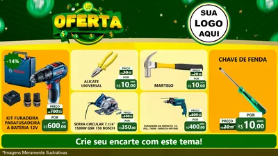 Modelo de TV para TV Horizontal com o tema Oferta para Maquinas e Ferramentas