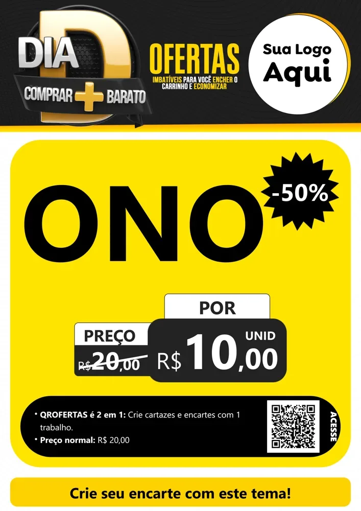 Modelo de Cartaz para Cartaz A4 Vertical com o tema Dia D Mais Economia para Óticas