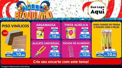 Modelo de TV para TV Horizontal com o tema Nosso Bloquinho para Material para Construção