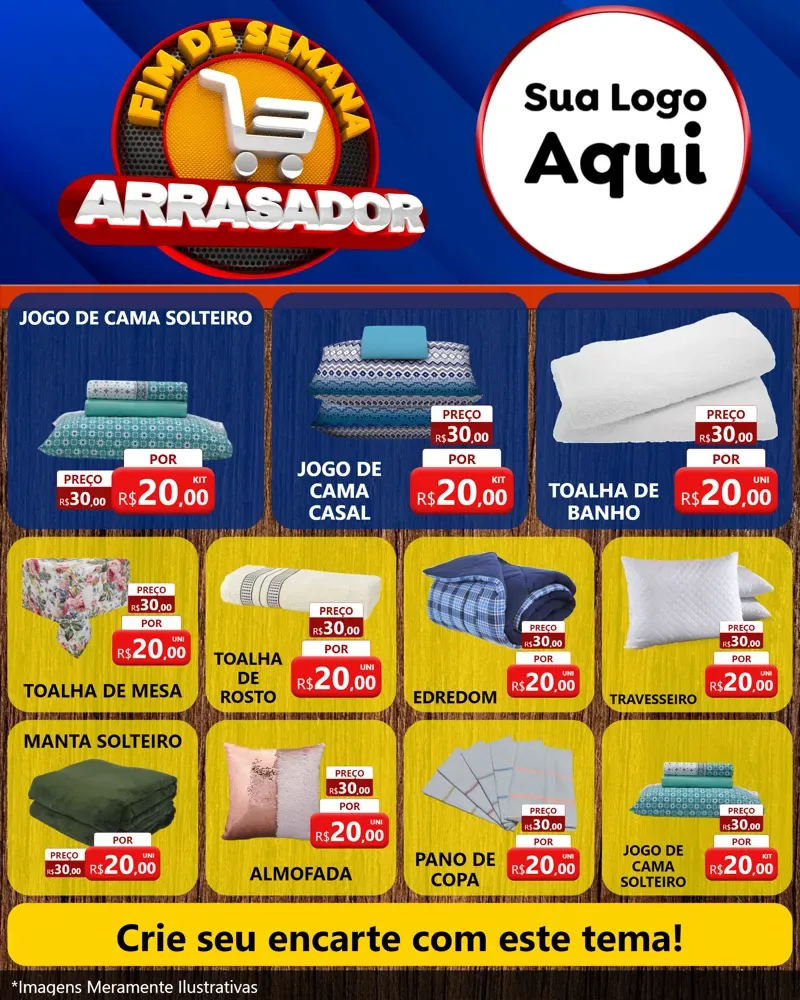 Modelo de Rede Social para Feed Instagram com o tema Fim De Semana Arrasador para Cama, Mesa e Banho