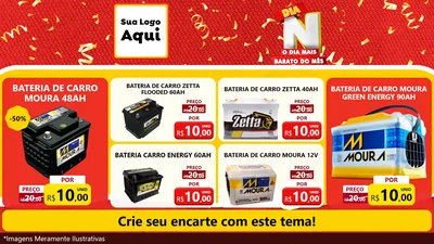 Modelo de TV para TV Horizontal com o tema Dia N o Dia Mais Barato do Mês para Baterias Elétricas
