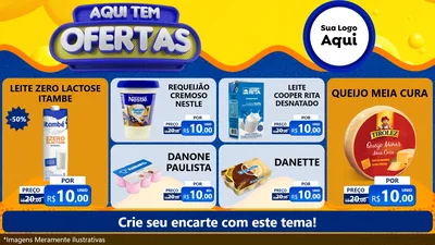 Modelo de TV para TV Horizontal com o tema Aqui Tem Ofertas para Frios e Laticínios