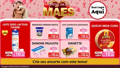 Modelo de TV para TV Horizontal com o tema Especial Dia Das Mães para Frios e Laticínios