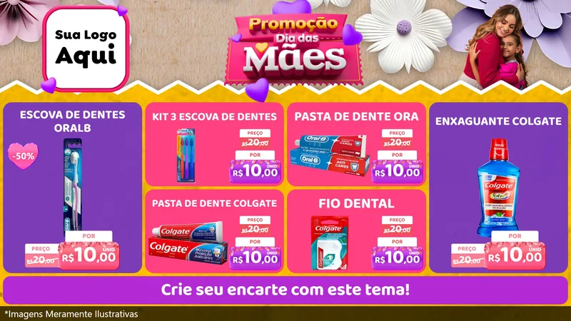 Modelo de TV para TV Horizontal com o tema Promoção Dia das Mães para Higiene Pessoal