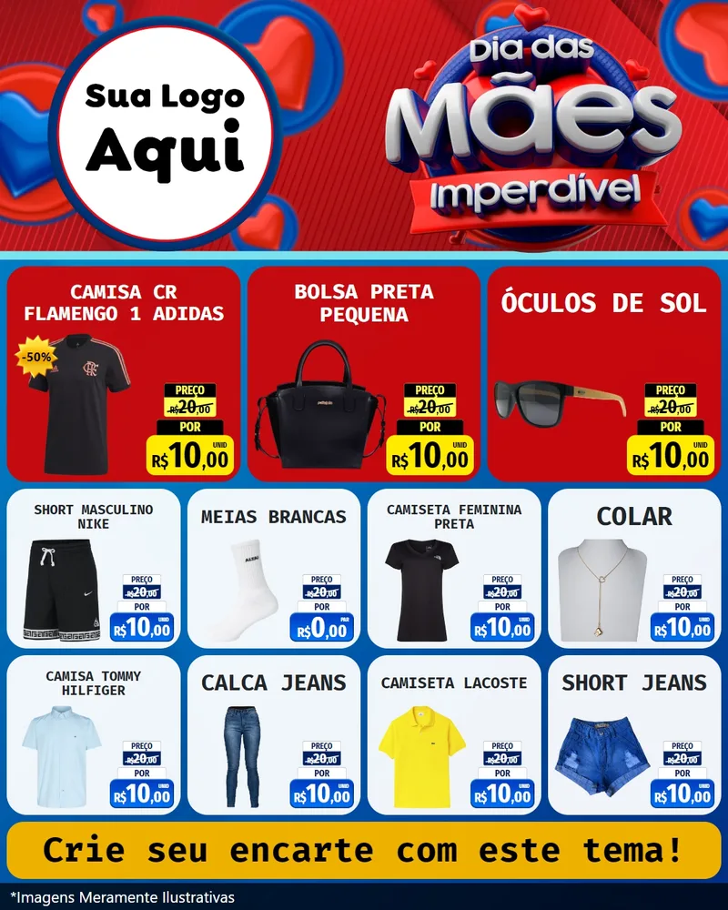 Modelo de Rede Social para Feed Instagram com o tema Dia Das Mães Imperdível para Roupas e acessórios