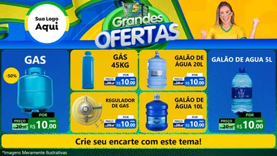 Modelo de TV para TV Horizontal com o tema Grandes Ofertas para Água e gás