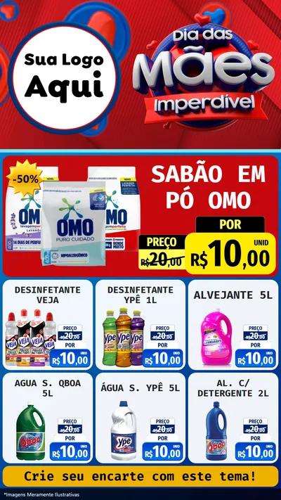 Modelo de Rede Social para Stories com o tema Dia Das Mães Imperdível para Produtos de Limpeza