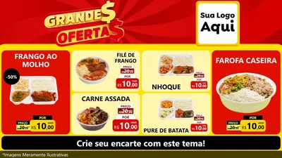 Modelo de TV para TV Horizontal com o tema Grandes Ofertas para Restaurante