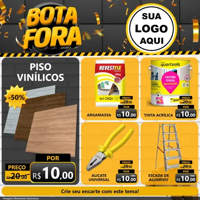 Modelo de Rede Social para Feed Facebook com o tema Bota Fora para Material para Construção