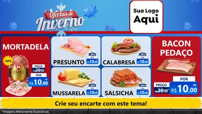 Modelo de TV para TV Horizontal com o tema Ofertas de Inverno para Frios e Laticínios