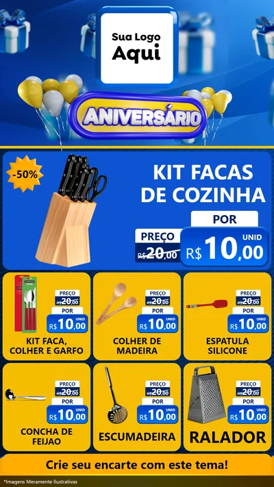Modelo de Rede Social para Stories com o tema Aniversário para Utilidades Domésticas