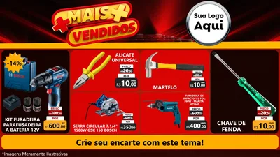 Modelo de TV para TV Horizontal com o tema Mais Vendidos para Maquinas e Ferramentas