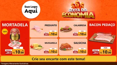 Modelo de TV para TV Horizontal com o tema Sexta da Economia para Frios e Laticínios