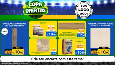 Modelo de TV para TV Horizontal com o tema Copa de Ofertas para Pisos e revestimentos