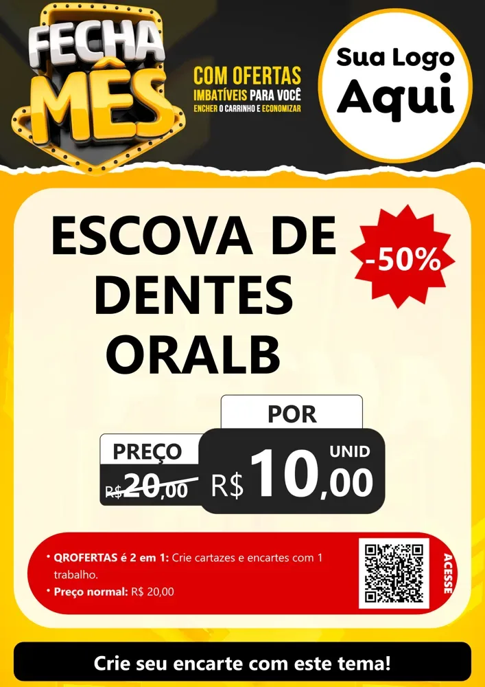 Modelo de Cartaz para Cartaz A4 Vertical com o tema Fecha Mês para Higiene Pessoal