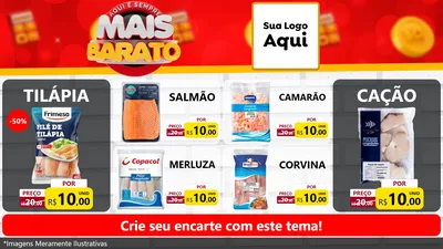 Modelo de TV para TV Horizontal com o tema Mais Barato para Peixaria