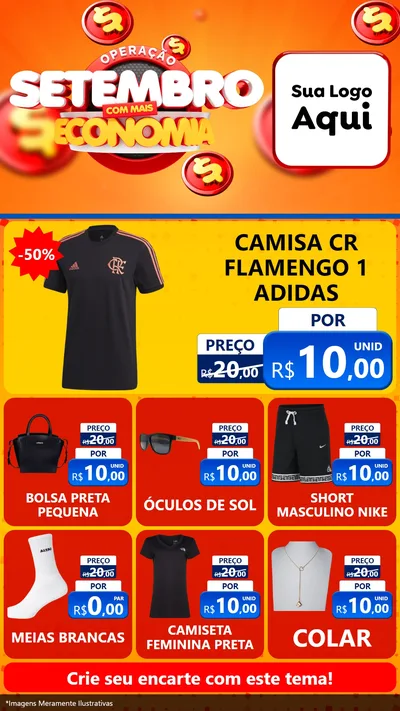 Modelo de Rede Social para Stories com o tema Operação Setembro Com Muita Economia para Roupas e acessórios