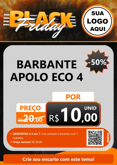 Modelo de Cartaz para Cartaz A4 Vertical com o tema Black Friday para Armarinho e Aviamentos