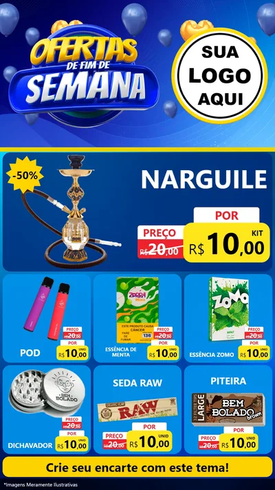 Modelo de Rede Social para Stories com o tema Ofertas de Fim de Semana para Tabacaria